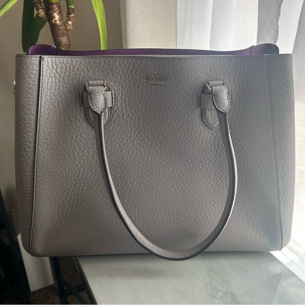 Kate Spade Gray Leather Tote